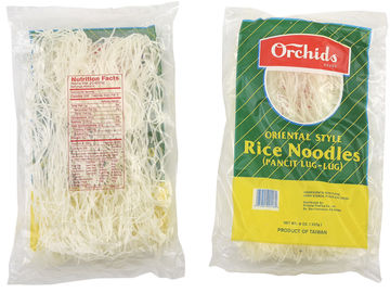 Ασιατικά νουντλς αλευριού ρυζιού ύφους ορχιδεών, φρέσκες πλήρεις διατροφές νουντλς ρυζιού