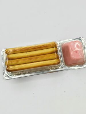 Τσιπς με Σάλτσα Φράουλας με Πραγματικό Πουρέ Φράουλας και Εμπλουτισμένα με Ασβέστιο Σνακ για Παιδικά Γεύματα Χωρίς Γενετική Τροποποίηση