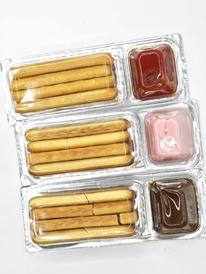 Τσιπς με Σάλτσα Φράουλας με Πραγματικό Πουρέ Φράουλας και Εμπλουτισμένα με Ασβέστιο Σνακ για Παιδικά Γεύματα Χωρίς Γενετική Τροποποίηση