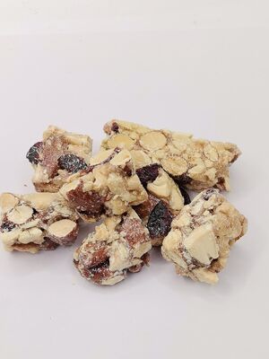 Crispy Peanut Crunch με Sweet Dried Cranberries - Φορητό υγιεινό σνακ σόγιας