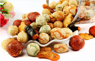 Ξεφυσώντας μίγμα κροτίδων ρυζιού Wasabi, τριζάτες κροτίδες ρυζιού γούστου Yummy με τα καρύδια 