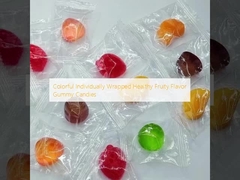 Χρωματιστά, ατομικά τυλιγμένα, υγιεινά ζαχαρωτά ζελέ με φρουτώδη γεύση